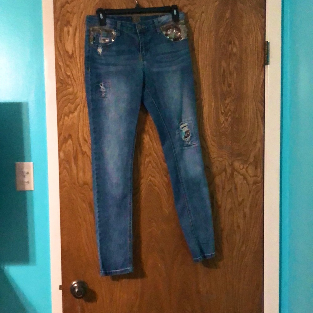 True craft size 16 denim with Sequins